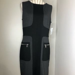 SHARENGO CHARCOAL DRESS SLEEVELESS ZIP UP SKIRT A18
